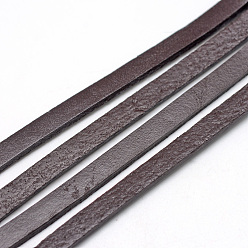 Coconut Brown Leather Cords, Coconut Brown, 5x2mm, about 100yards/bundle(300 feet/bundle)