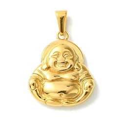 Золотой Вакуумное покрытие pvd 304 подвески из нержавеющей стали, очарование будды, золотые, 26.5x21.5x6 мм, отверстие : 8.5x4.5 мм