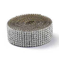 Kristall Hotfix Strass, Strassbesatz, Kristallglas Nähgarn Strassband, Kostüm-Zubehör, Kristall, 18x1.5 mm