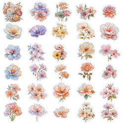(52) Непрозрачная лаванда 30шт. 30 стили водонепроницаемые 3d лазерные клейкие наклейки, цветок, наклейки для декоративных материалов для скрапбукинга своими руками, разноцветные, 41~81x56~85x0.1 мм, 1 шт / стиль.