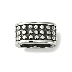 Античное Серебро Ретро 304 подвески-слайдеры из нержавеющей стали, ручная полировка, овальные, античное серебро, 6.8x12.5x7.5 мм, отверстие : 5x9.5 мм