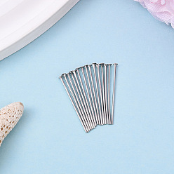 Платинированный Латунные шпильки с плоской головкой, без никеля , Реальная платина, 25x0.7 мм, Руководитель: 2 mm