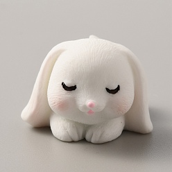 Кролик Украшения дисплей смолы, аксессуары для украшения сада, Картина кролика, 26x29x19 мм