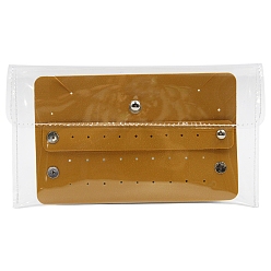 Sienna PVC & Leather Jewelry Storage Bag, Square, Sienna, 16.5x9.5cm