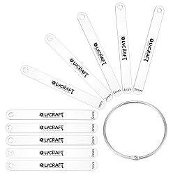 Oval 10шт. наборы инструментов из акриловой глины, с кольцами на петлях из железа с вкладными листами из ПК, овальные, 1 мм