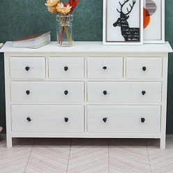 Белый Миниатюрный ящик для мебели для кукольного домика, аксессуары для кукольного домика с микро-ландшафтом, притворяясь опорными украшениями, белые, 100x30x60 мм