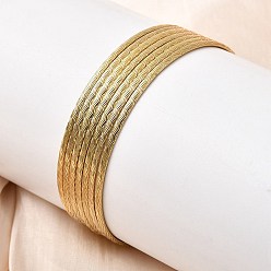 Золотой 7шт. 201 браслеты из нержавеющей стали для женщин, золотые, 0.24 см, внутренний диаметр: 2-5/8 дюйм (6.7 см)