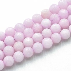 Сливовый Природного кварца нитей бисера, окрашенные, круглые, имитация аметист, слива, 10~10.5 мм, отверстие : 1~1.2 мм, около 37~38 шт / нитка, 14.76~15.16 дюйм (37.5~38.5 см)