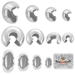 Нержавеющая Сталь Цвет Набор для поиска поделок для изготовления ювелирных изделий, включая 304 крышки обжимных бусин из нержавеющей стали, цвет нержавеющей стали, 200 шт / коробка