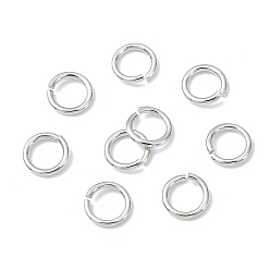 Real Platinum Plated SHEGRACE 30G Brass Open Jump Rings, Saw Cut Round, Cadmium Free & Nickel Free & Lead Free, Real Platinum Plated, 18 Gauge, 5x1mm, Inner Diameter: 3mm, about 638pcs/bag