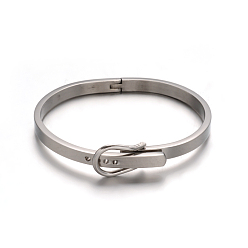 Stainless Steel Color Tarnish Resistant Watch Band Design 304 Stainless Steel Bangles, Stainless Steel Color, 45x56mm