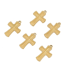 Золотой Шкентели нержавеющей стали, крестик, золотые, 19x13 мм