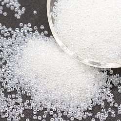 Прозрачный 8/0 стакан бисер, класс А, круглые, прозрачные цвета lustered, прозрачные, 2.8~3.2 мм, отверстия : 1.0 mm, около 15000 шт / фунт