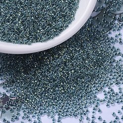 (RR3205) Хрустальный с Магической Изумрудной Морской Подкладкой Миюки круглые бусины рокайль, японский бисер, 11/0, (rr 3205) волшебный изумрудный морской кристалл, 2x1.3 мм, Отверстие : 0.8 мм , около 5500 шт / 50 г