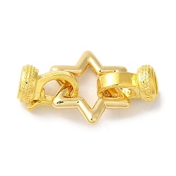 Настоящее золото 18K Звездчатая стойка с латунным покрытием, складными застежками, долговечный, без свинца и без кадмия, реальный 18 k позолоченный, 27 мм, отверстие : 5 мм