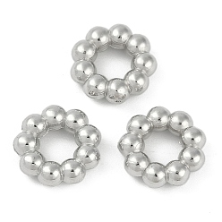 Платина Пластиковые соединительные кольца ccb, шариковое кольцо, платина, 12x12x3.5 мм, внутренний диаметр: 5 мм