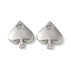 Нержавеющая Сталь Цвет 304 подвески из нержавеющей стали, сердце, цвет нержавеющей стали, 17.5x15x4 мм, отверстие : 3 мм