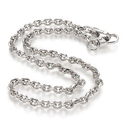 Платина Ручки сумки железной цепи цепи, кошелек цепочки, с поворотными застежками сплава, для замены ремней для мешков, платина, 60x0.7x0.2 см, ссылка: 9x7x2 мм, застежка: 11.5x6.5 мм