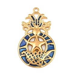 Звезда 304 подвески из нержавеющей стали, с эмалью, золотые, звезды прелести, 42x25x3.5 мм, отверстие : 2 мм