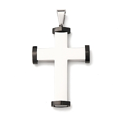 (52) Непрозрачная лаванда 304 подвески из нержавеющей стали, крестик, вакуумное покрытие pvd, разноцветные, 47x30x5 мм, отверстие : 8.5x4.5 мм