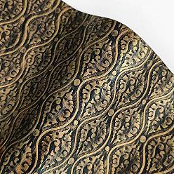 Золотистый Ткань из искусственной кожи с тиснением цветочного узора, для поделок из кожи, аксессуары для изготовления сумок, золотые, 30x135 см