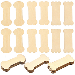 Цвет Древесины 60шт 3 стили доски для намотки деревянных ниток, шпулька для нити, карточка-органайзер для тем, формой кости, деревесиные, 59x25x1.5 мм, 20 шт / стиль