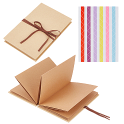 Перу Альбомы для скрапбукинга своими руками, страницы органного складного фотоальбома, с наклейками и лентой на память, прямоугольные, Перу, 177x117x16 мм