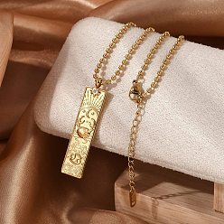 Рак 304 ожерелья с подвеской в виде прямоугольного созвездия из нержавеющей стали с прозрачным кубическим цирконием для женщин и мужчин, реальный 18 k позолоченный, рак, 18.07 дюйм (45.9 см)