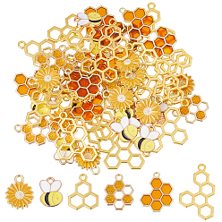 Золотой 60 шт 6 подвески из сплава, с eanmel, разнообразные, соты для лаунчера pro, золотые, 14~29.5x10.5~18x1~2 мм, отверстие : 1.6~2 мм, 10 шт / стиль