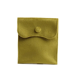 Желто-Зеленый Бархатные чехлы, сумка для хранения ювелирных изделий, для браслетов, Кольца, , прямоугольные, желто-зеленый, 12x10 см