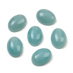 Flower Amazonite Натуральные цветочные кабошоны из амазонита, овальные, плоский зад, 8x6x3.5 мм