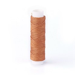 Перу Круглый вощеный полиэстеровый витой шнур, микро шнур макраме, для кожаных проектов, переплетное дело, Перу, 0.65 мм, около 21.87 ярдов (20 м) / рулон