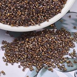 (DB1691) Глазурованный Темный Шафран с Серебряной Подкладкой AB Бусины miyuki delica, цилиндр, японский бисер, 11/0, (дБ 1691) покрытый глазурью серебристый темный шафран, 1.3x1.6 мм, Отверстие: 0.8 мм, о 2000 шт / бутылка, 10 г / бутылка