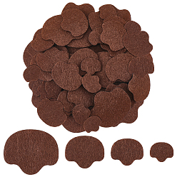 Кокосово-Коричневый 16 мешочки, фетровые поделки, нос куклы, для поделок куклы игрушки кукольные плюшевые животные изготовление, кокосового коричневый, 15~33x18~39x1 мм, 60 шт / пакет
