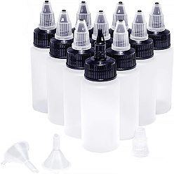 Transparent Herstellung von Plastikklebeflaschen, mit Trichtertrichter, Transparent, 7.5x2.9 cm, Kapazität: 30 ml, 30 Stück / Set