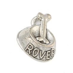 Другие Сплавочные подвески тибетского стиля, античное серебро, кость, 21x16x4 мм, отверстие : 2.2 мм