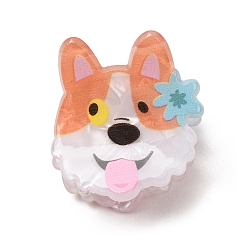 Colorful Acrylic Claw Hair Clips, Dog, Hair Accessories for Girls & Women, Colorful, 26x23x25mm