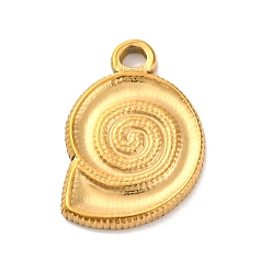 Другие Подвески из нержавеющей стали 304, реальный 18 k позолоченный, раковина, 15.5x10.5x1.5 мм, отверстие : 1.6 мм