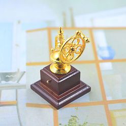 Золотистый Модель мини-кофемашины из сплава, аксессуары для кукольного домика с микро-ландшафтом, притворяясь опорными украшениями, золотые, 25x17x42 мм