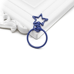 Bleu Foncé Fermoirs pivotants en alliage pour la fabrication de sacs, étoiles, bleu foncé, 60x30mm