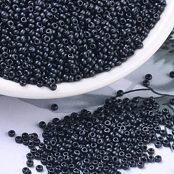 (RR2010) Matte Metallic Charcoal MIYUKI Round Rocailles Beads, Japanese Seed Beads, 11/0, (RR2010) Matte Metallic Charcoal, 11/0, 2x1.3mm, Hole: 0.8mm, about 5500pcs/50g