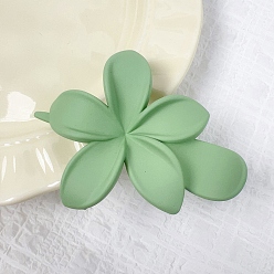 Средний Морско-зеленый Пластиковые зажимы волос аллигатора, цветок, средний морской зеленый, 78x102 мм