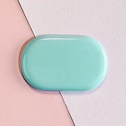 Аквамарин Поиск пластиковой заколки для волос, овальные, аквамарин, 43x28 мм