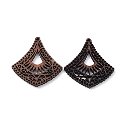 Kite Подвески из орехового дерева, вырезанные лазером, полые прелести, неокрашенными, воздушный змей, 32x30x2.3 мм, отверстие : 1.6 мм