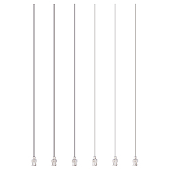 Нержавеющая Сталь Цвет 6 шт. 6 стиль 304 дозирующая игла с тупым кончиком из нержавеющей стали и латунным замком Люэра, Длинные иглы-аппликаторы для шприцев для измерения жидкости из эпоксидной смолы, цвет нержавеющей стали, 26.2x0.6x0.6 см, отверстие : 0.3~1.6 мм, 1 шт / стиль