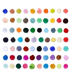 (52) Непрозрачная лаванда Иглы для валяния из шерсти, волокнистая шерстяная ровница для поделок, ровница из игольчатого фетра для прядения, разноцветные, 5 г / шт, 70 цветов, 1 шт / цвет, 70 шт / комплект