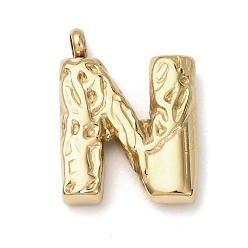 Letter N 304 подвески из нержавеющей стали, письмена, ионное покрытие (ip), Письмо N, 21x15.5x4.5 мм, отверстие : 2.5 мм