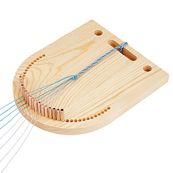Античный Белый 1 Деревянная доска для блокировки крючком и вязания (pc arch wood crochet blocking board for knitting), для браслет решений, с 10шт. самоклеящимися резиновыми накладками на ножки стула для защиты пола, старинный белый, 23x19x1.8 см