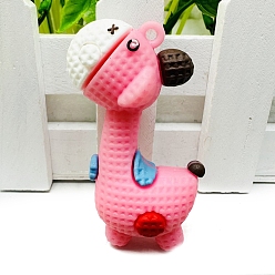 Темно-Розовый Пластиковые подвески из пвх, прелести жирафа, темно-розовыми, 56x30 мм