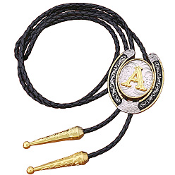 Letter A Подковы и подвески в виде букв в стиле ковбойского вестерна, ожерелья с галстуком-боло, ожерелья-лариаты из полиэфирного шнура, буква a, 42.13 дюйм (107 см)